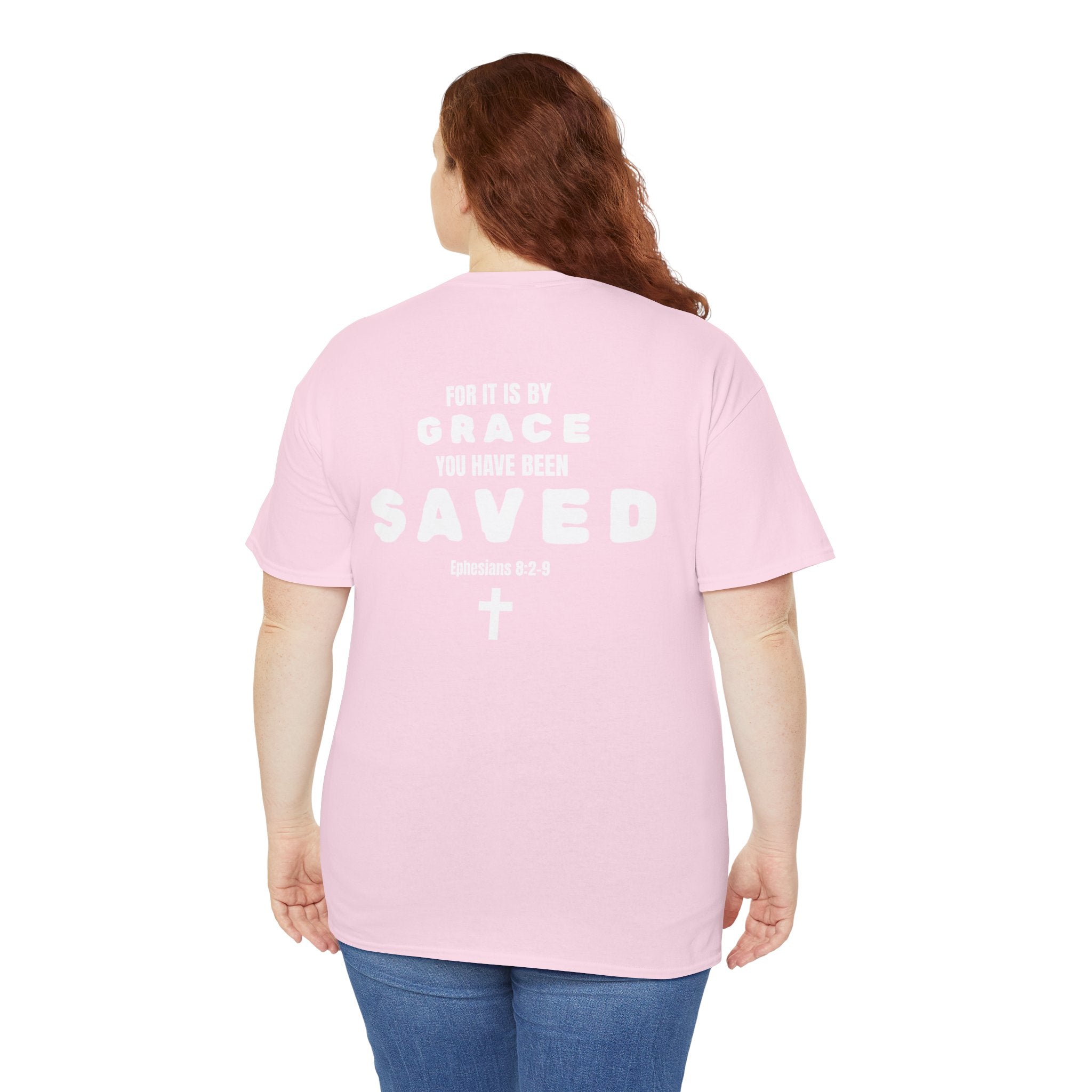 Saved Christian T‑Shirt — “I Am Saved” Bible Verse Tee (Ephesians 2:8)