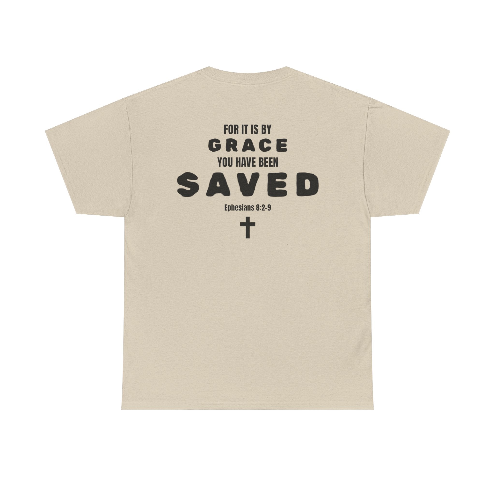 Saved Christian T‑Shirt — “I Am Saved” Bible Verse Tee (Ephesians 2:8)