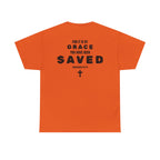 Saved Christian T‑Shirt — “I Am Saved” Bible Verse Tee (Ephesians 2:8)