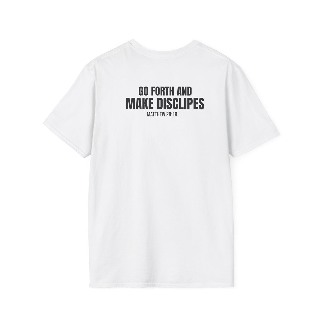Clothing Is My Ministry T-Shirt — "Free & Saved" Christian Faith Tee (Go Forth and Make Disciples)