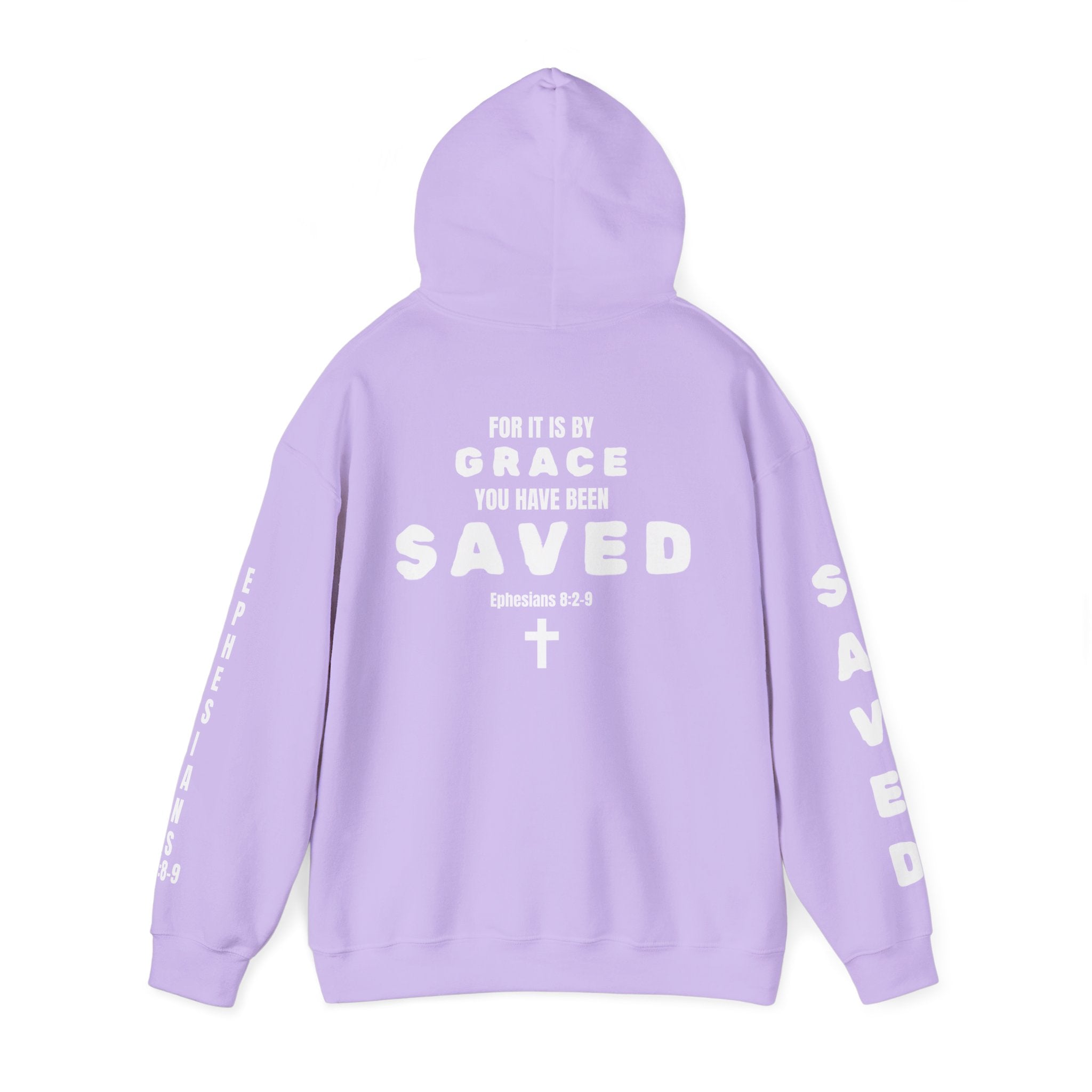 Saved Christian Hoodie — "I Am Saved" Faith Pullover (Ephesians 2:8-9)