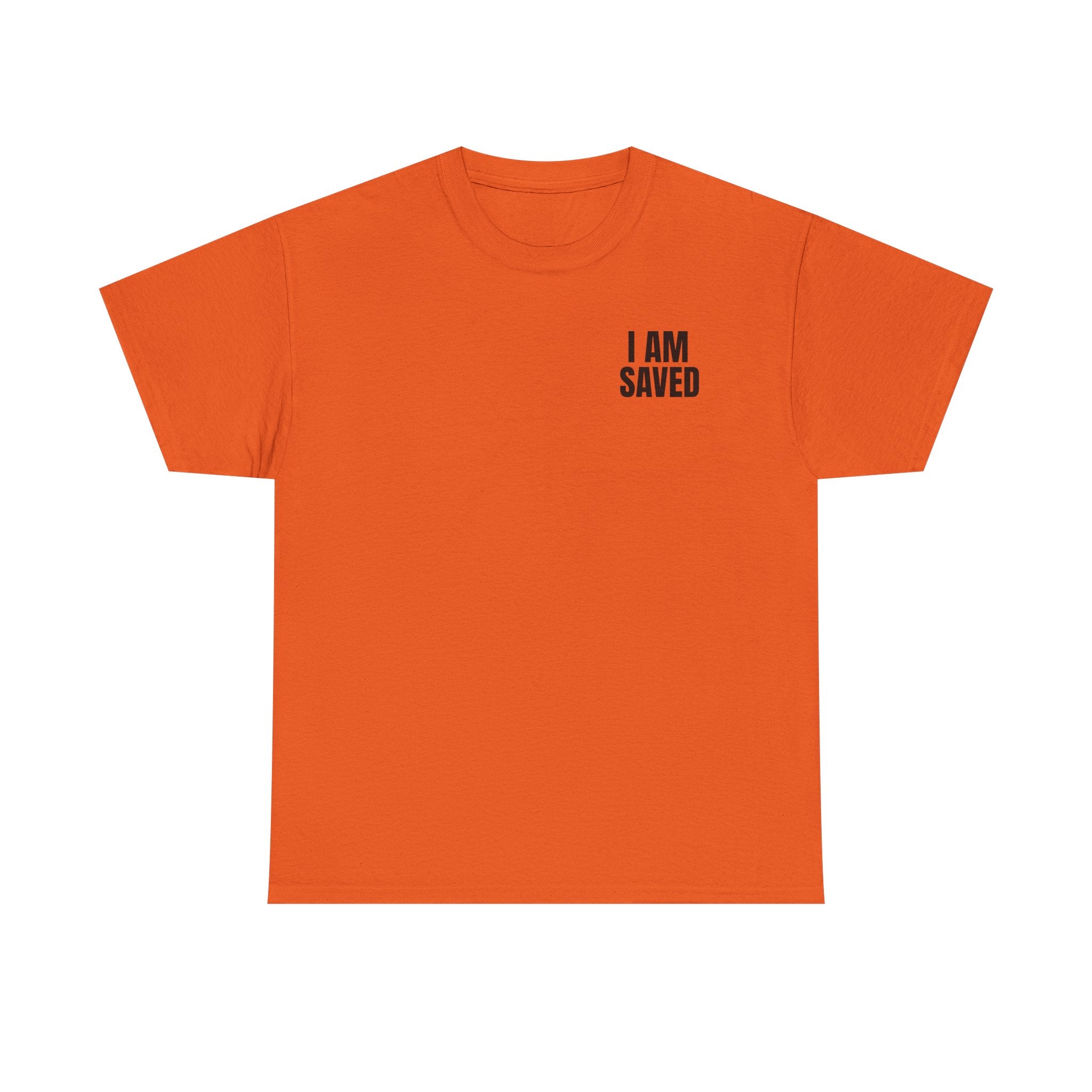 Saved Christian T‑Shirt — “I Am Saved” Bible Verse Tee (Ephesians 2:8)