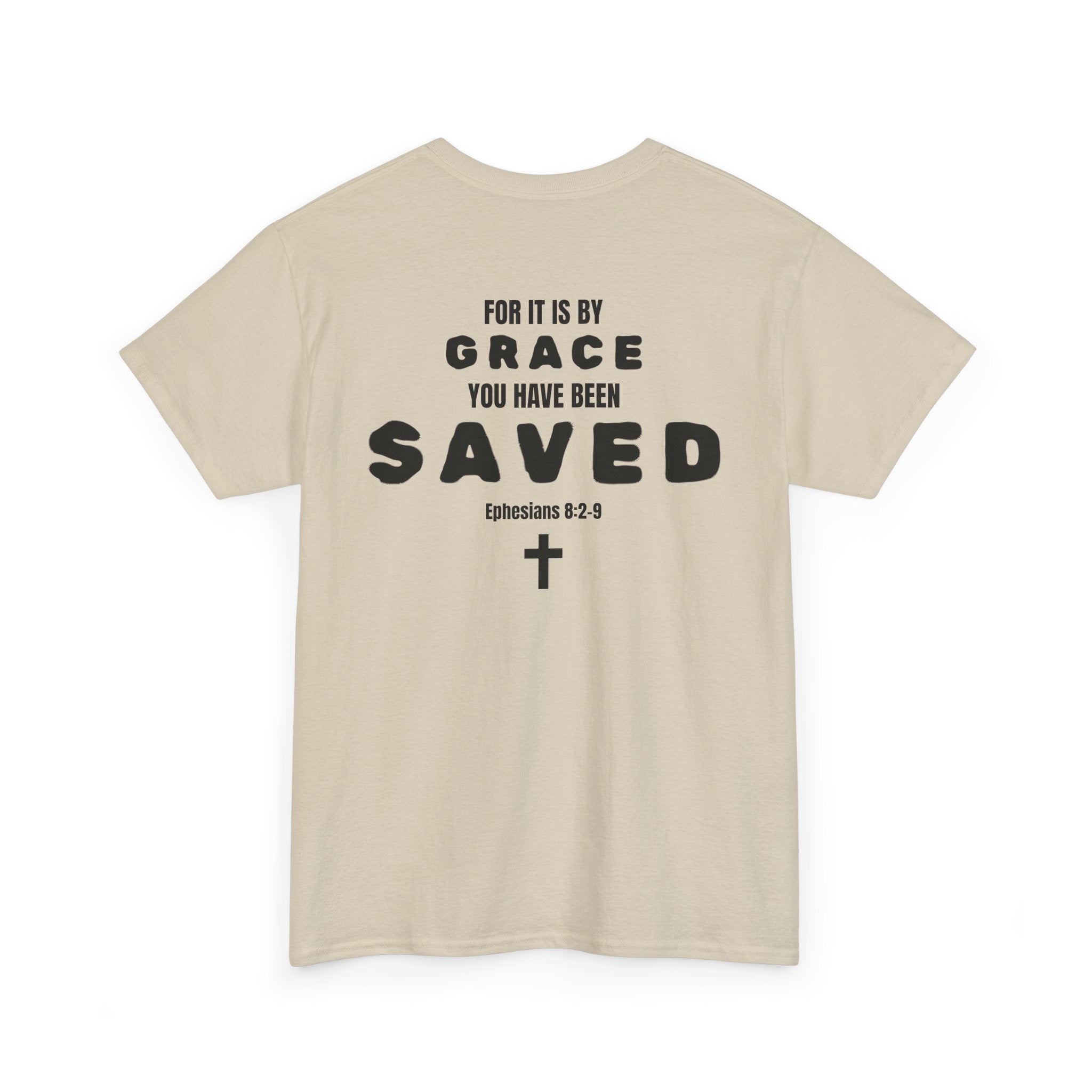 Saved Christian T‑Shirt — “I Am Saved” Bible Verse Tee (Ephesians 2:8)