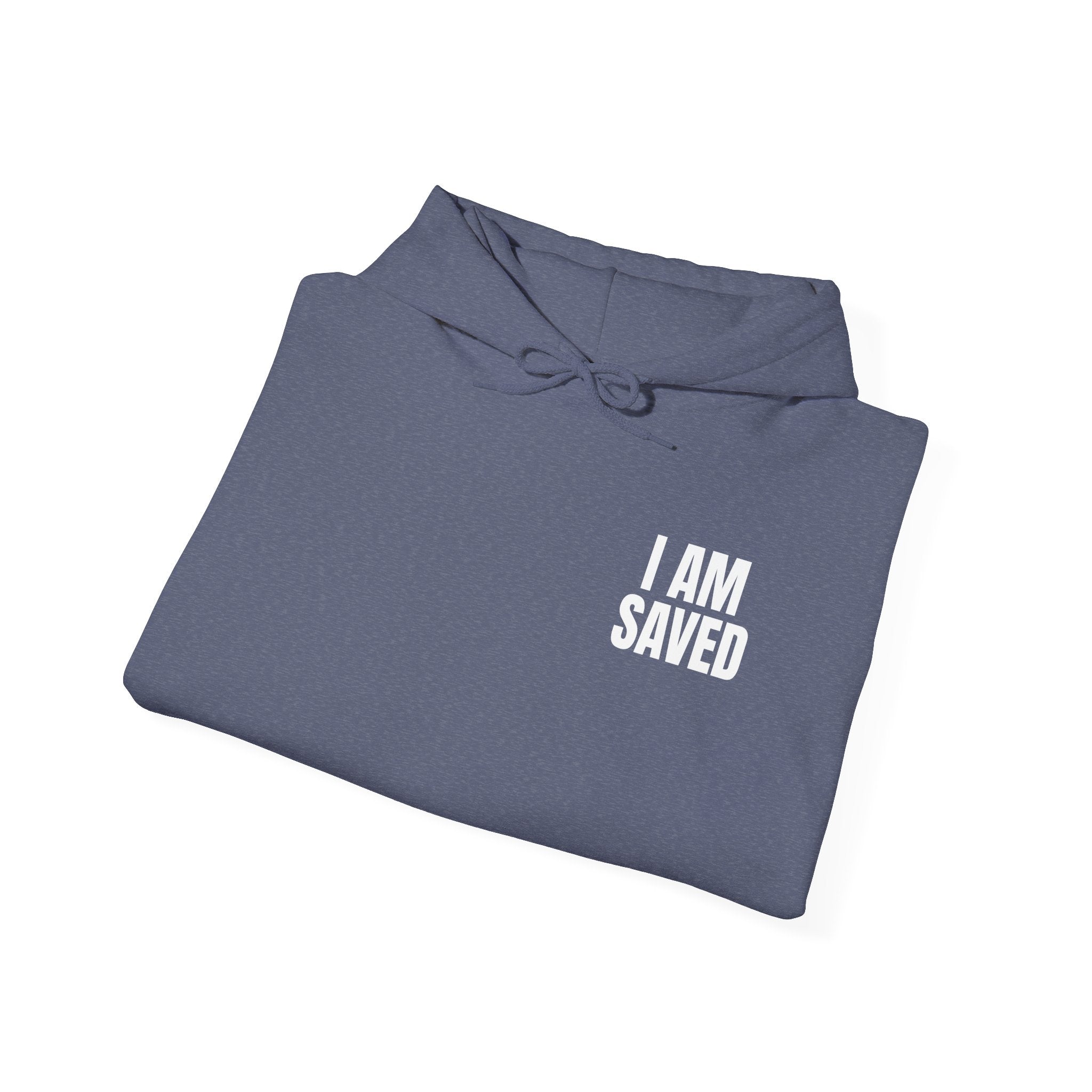 Saved Christian Hoodie — "I Am Saved" Faith Pullover (Ephesians 2:8-9)