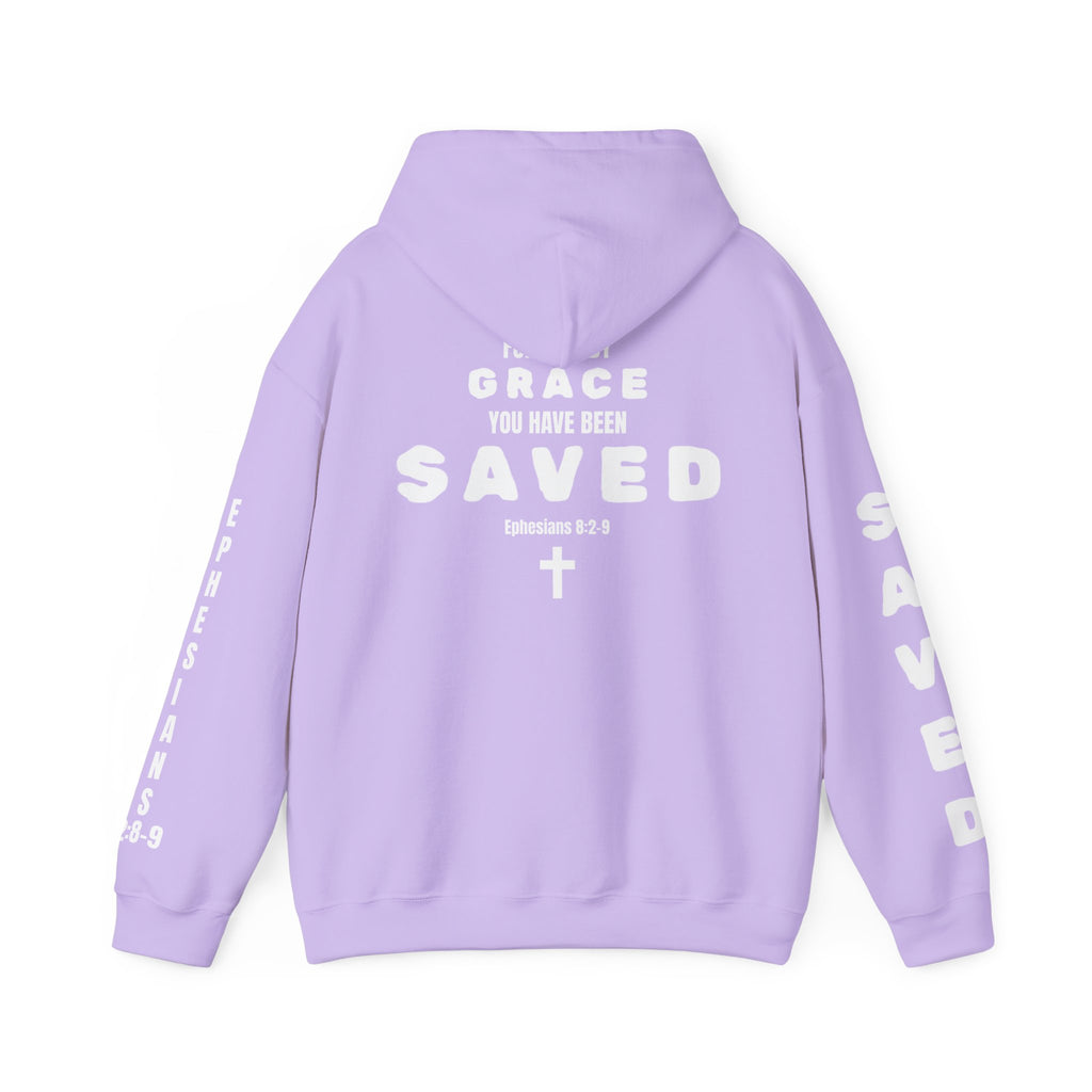 Saved Christian Hoodie — "I Am Saved" Faith Pullover (Ephesians 2:8-9)