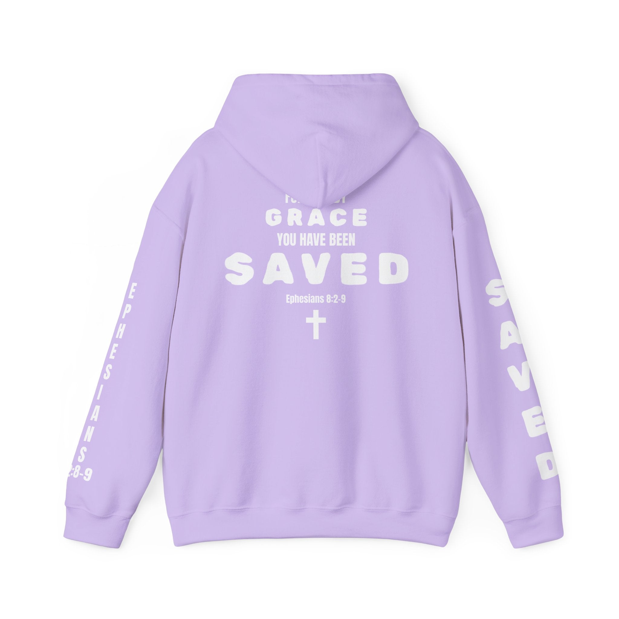 Saved Christian Hoodie — "I Am Saved" Faith Pullover (Ephesians 2:8-9)