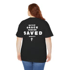 Saved Christian T‑Shirt — “I Am Saved” Bible Verse Tee (Ephesians 2:8)