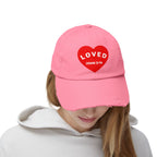 LOVED. Unisex Distressed Hat