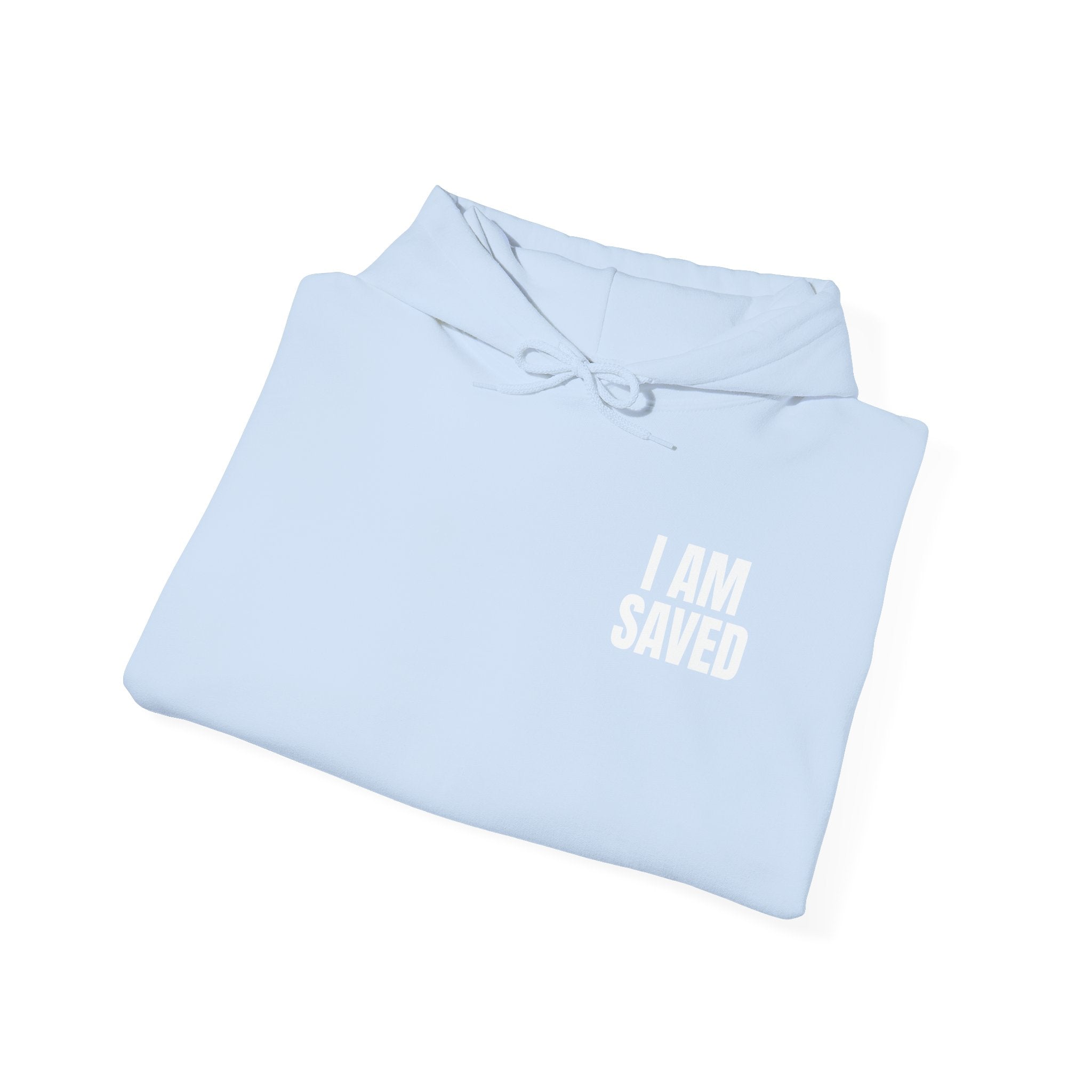 Saved Christian Hoodie — "I Am Saved" Faith Pullover (Ephesians 2:8-9)