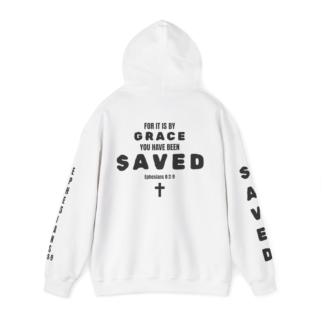 Saved Christian Hoodie — "I Am Saved" Faith Pullover (Ephesians 2:8-9)