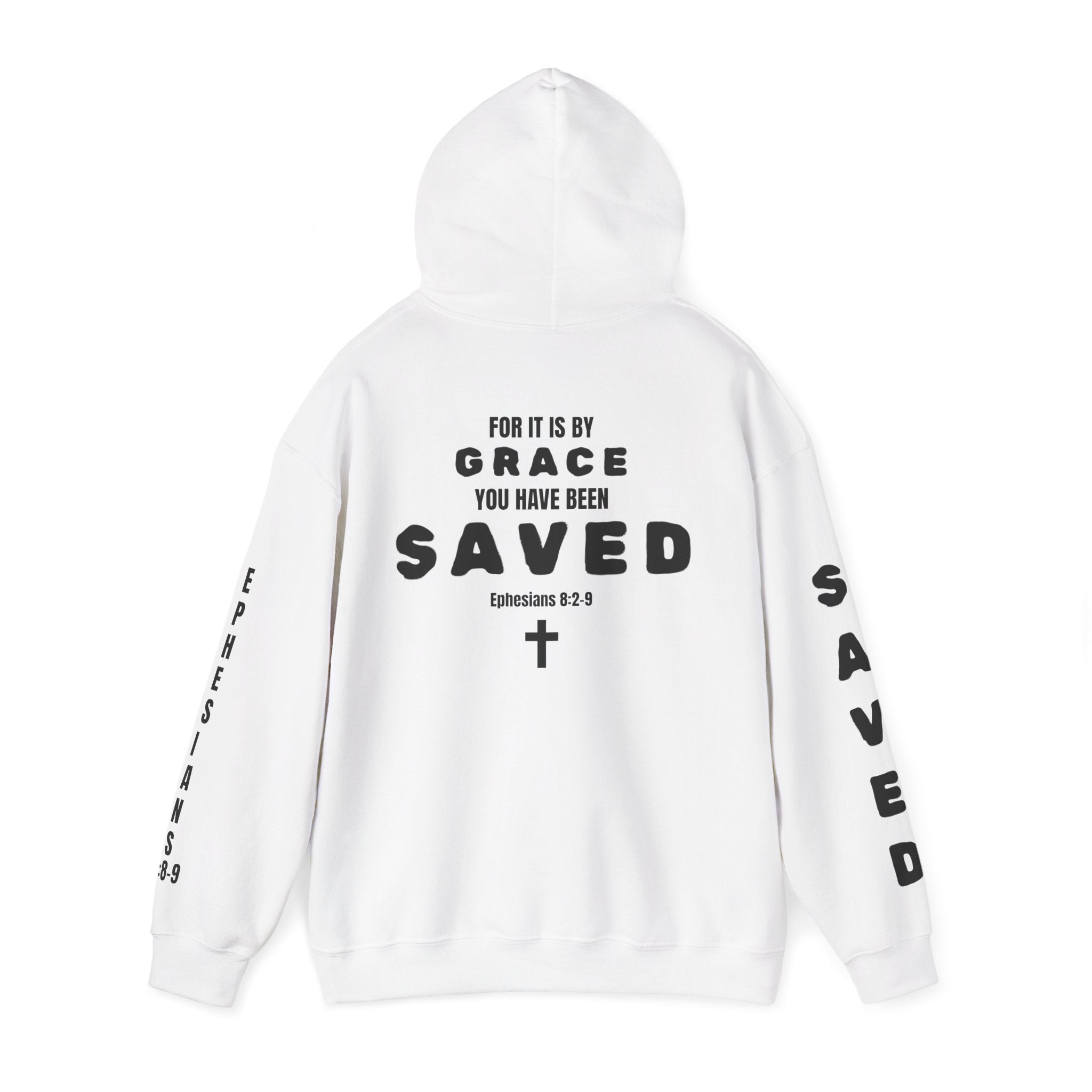 Saved Christian Hoodie — "I Am Saved" Faith Pullover (Ephesians 2:8-9)