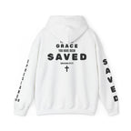 Saved Christian Hoodie — "I Am Saved" Faith Pullover (Ephesians 2:8-9)