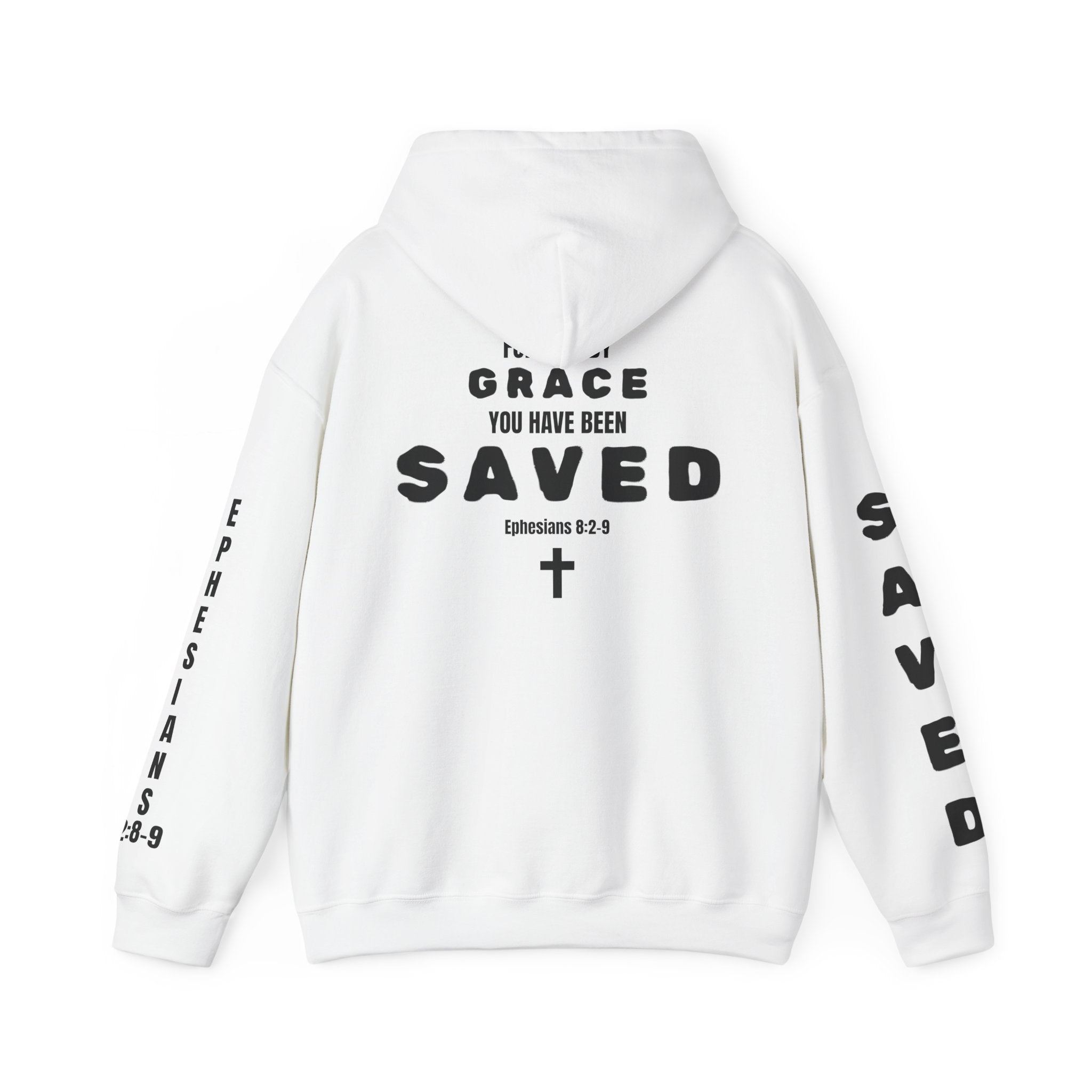 Saved Christian Hoodie — "I Am Saved" Faith Pullover (Ephesians 2:8-9)