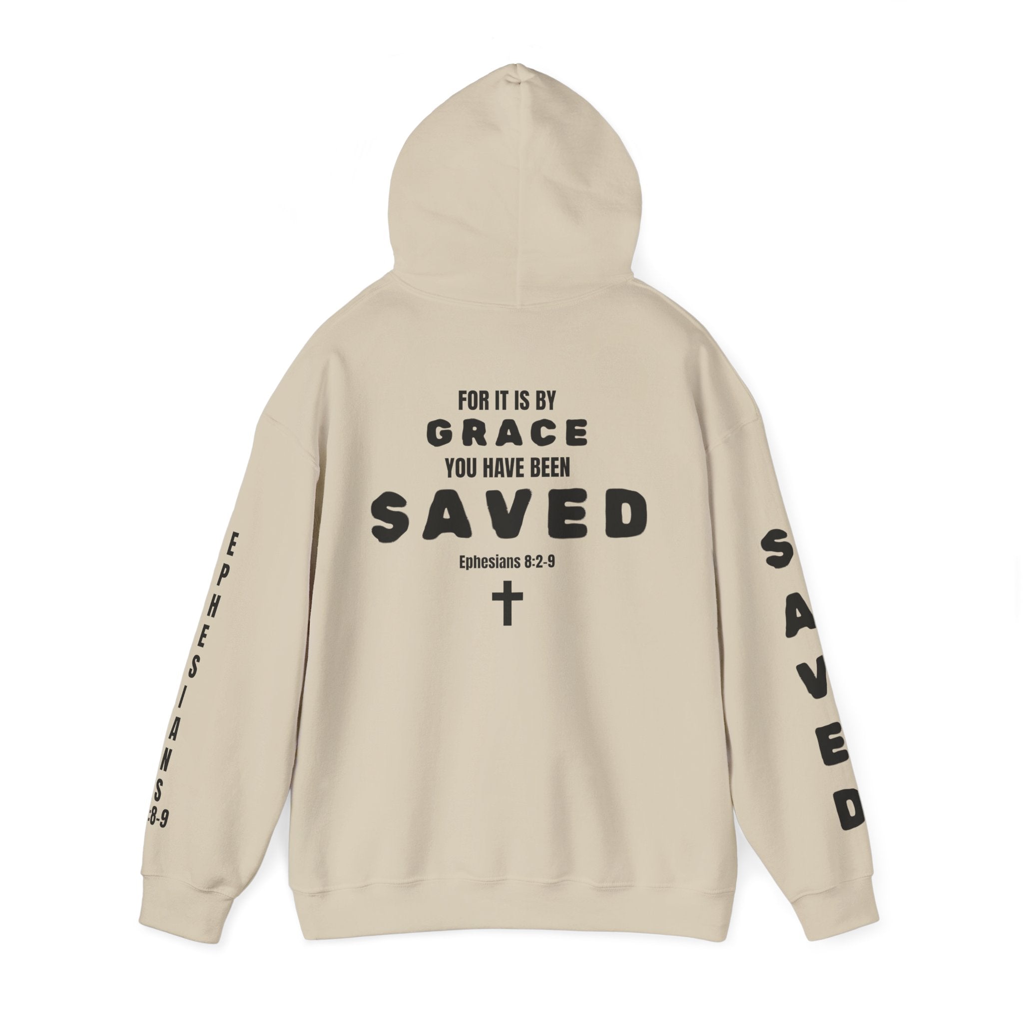Saved Christian Hoodie — "I Am Saved" Faith Pullover (Ephesians 2:8-9)