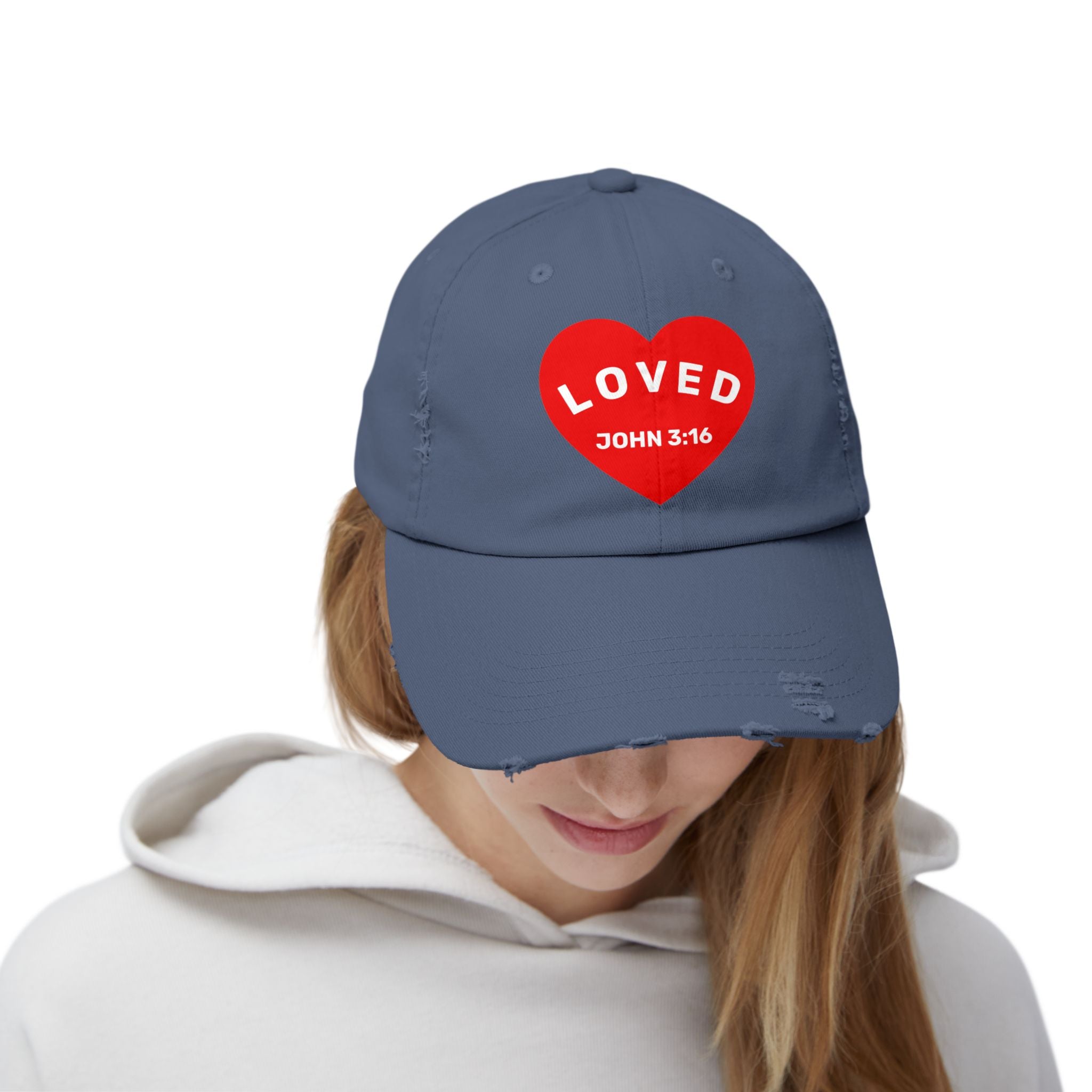 LOVED. Unisex Distressed Hat
