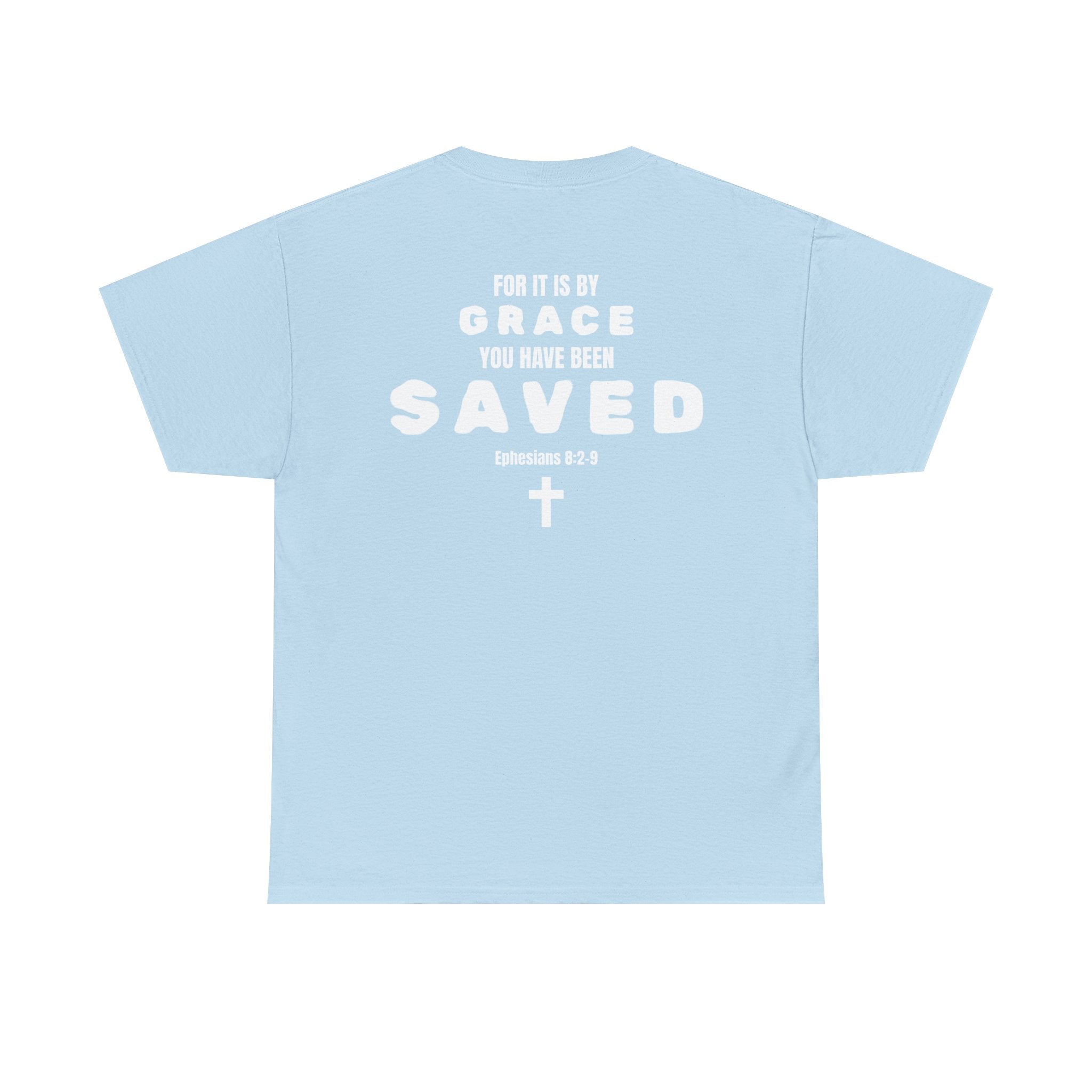 Saved Christian T‑Shirt — “I Am Saved” Bible Verse Tee (Ephesians 2:8)