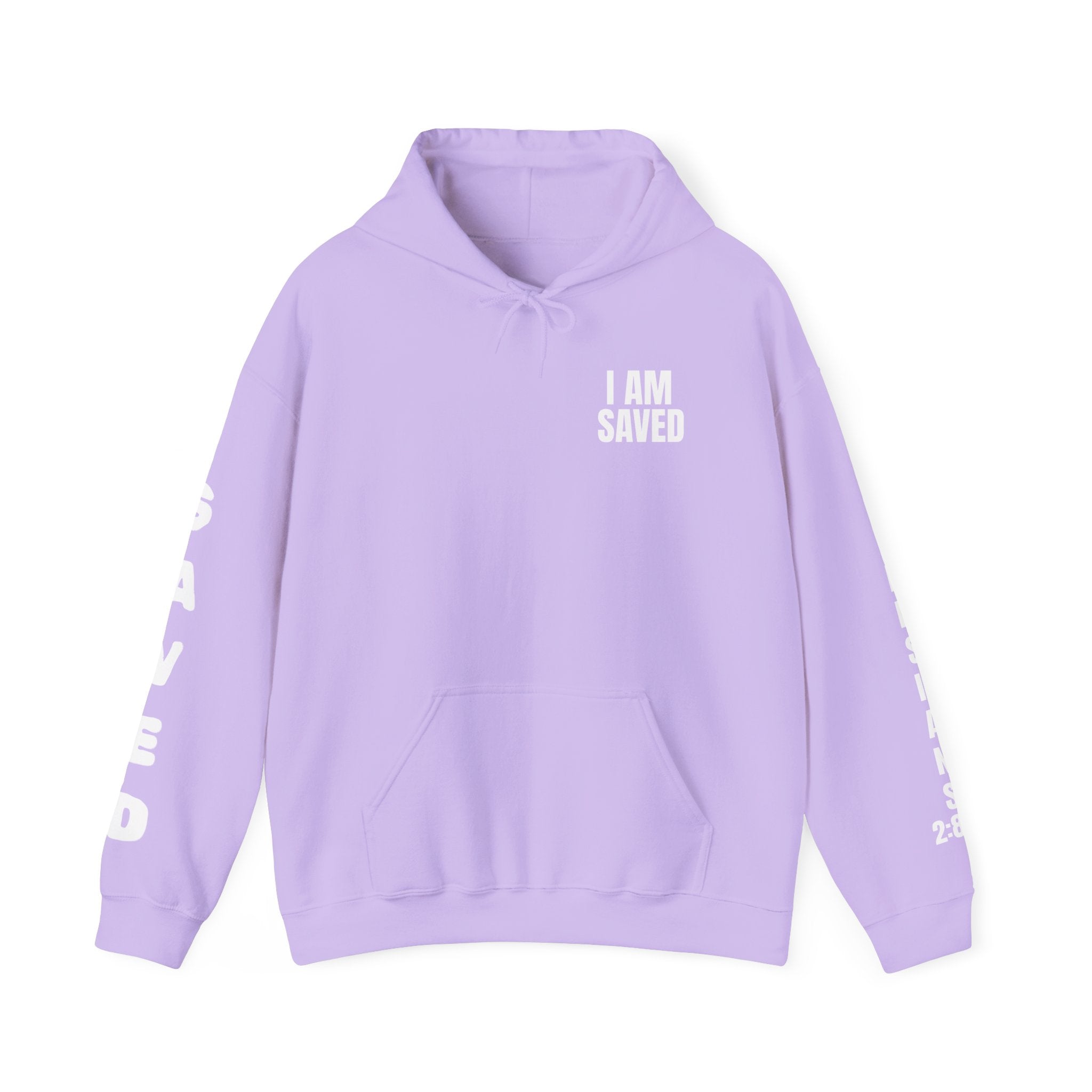Saved Christian Hoodie — "I Am Saved" Faith Pullover (Ephesians 2:8-9)