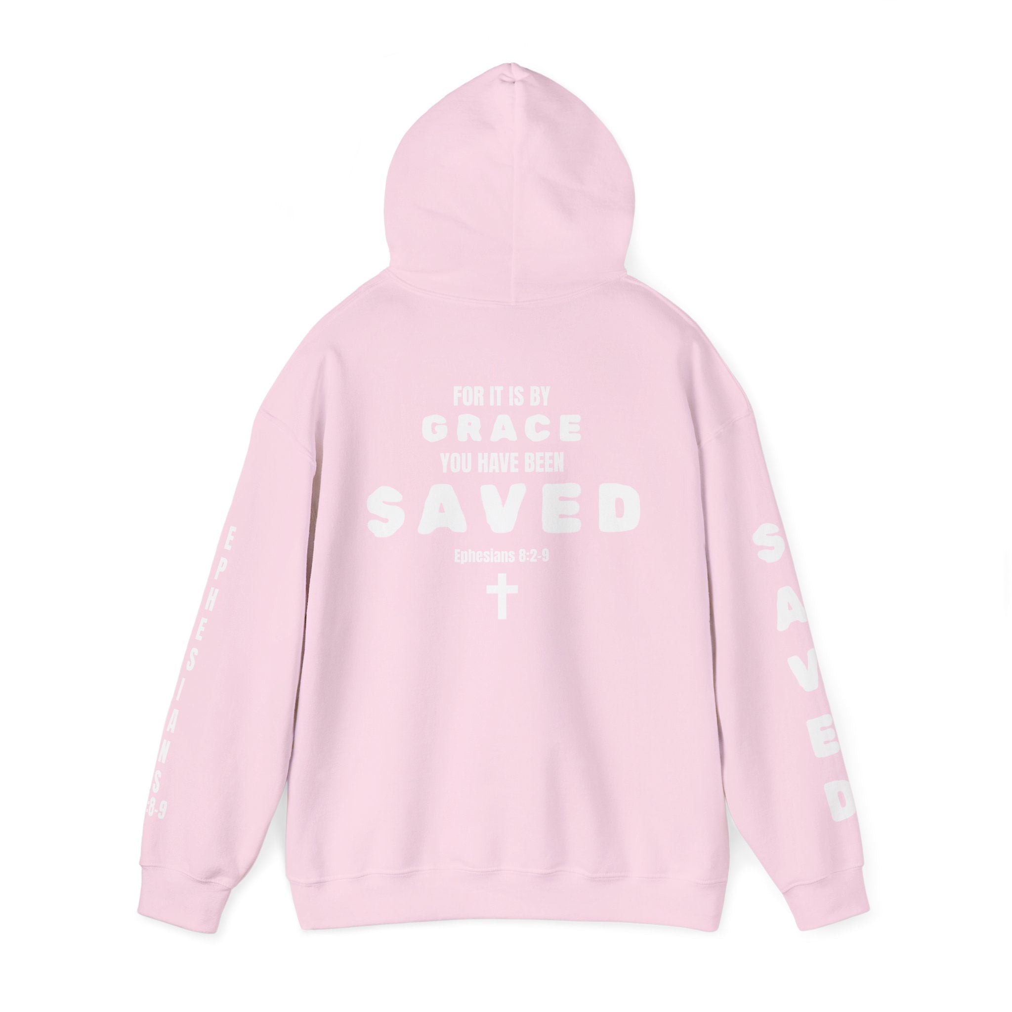 Saved Christian Hoodie — "I Am Saved" Faith Pullover (Ephesians 2:8-9)
