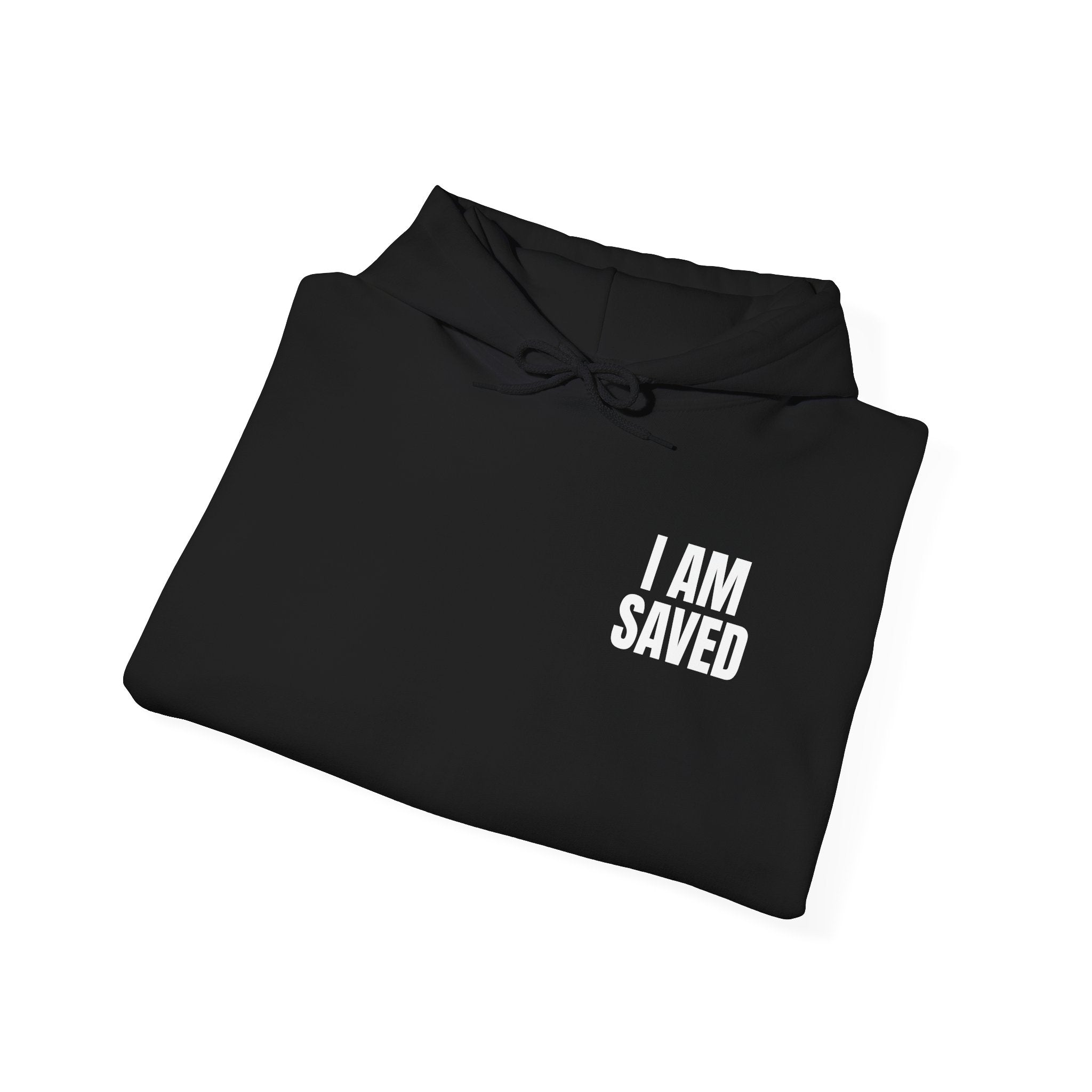 Saved Christian Hoodie — "I Am Saved" Faith Pullover (Ephesians 2:8-9)