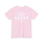 Saved Christian T‑Shirt — “I Am Saved” Bible Verse Tee (Ephesians 2:8)