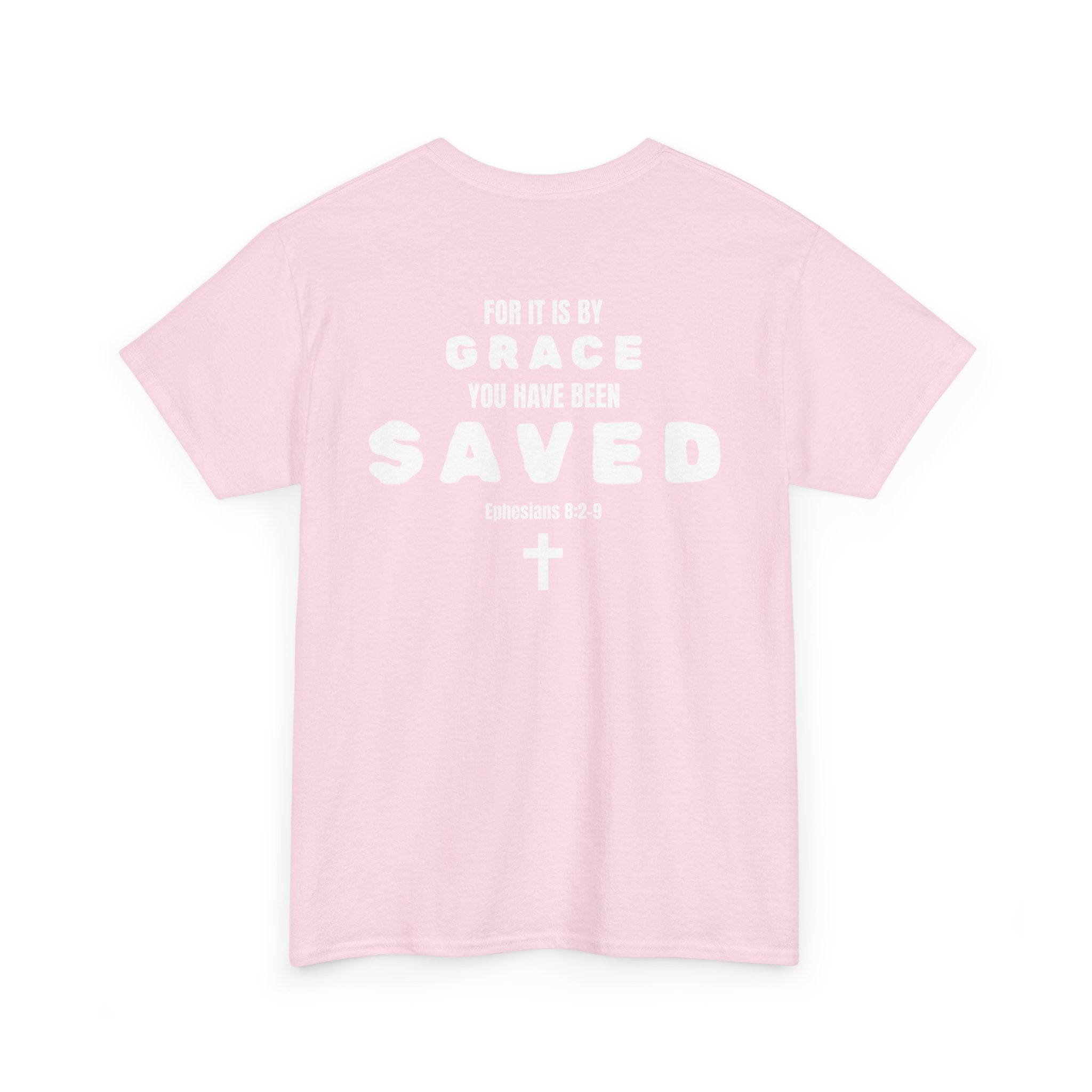 Saved Christian T‑Shirt — “I Am Saved” Bible Verse Tee (Ephesians 2:8)