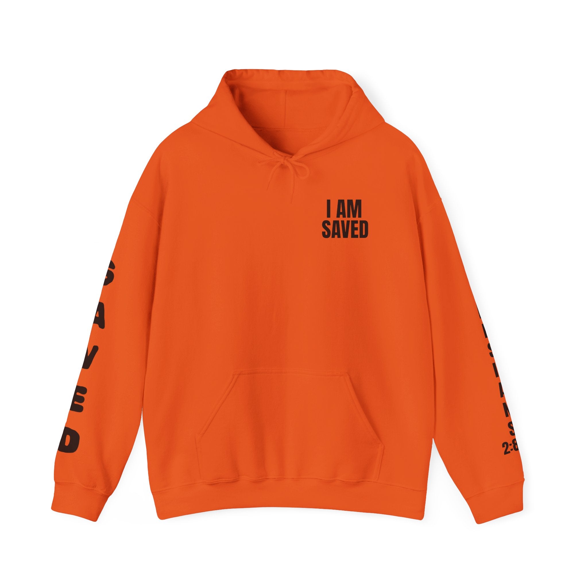 Saved Christian Hoodie — "I Am Saved" Faith Pullover (Ephesians 2:8-9)