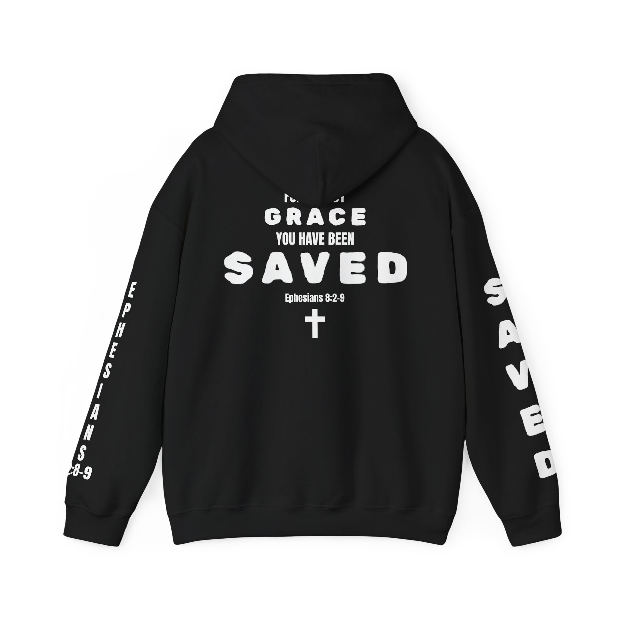 Saved Christian Hoodie — "I Am Saved" Faith Pullover (Ephesians 2:8-9)