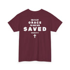 Saved Christian T‑Shirt — “I Am Saved” Bible Verse Tee (Ephesians 2:8)