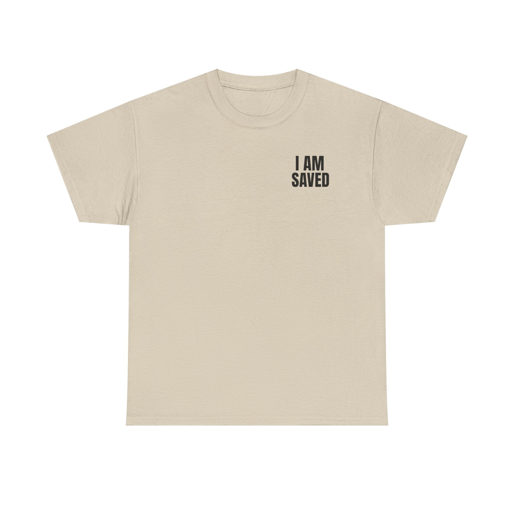 Saved Christian T‑Shirt — “I Am Saved” Bible Verse Tee (Ephesians 2:8)