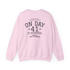 Crewneck Sweatshirt "On Day 41" – Inspirational 41.
