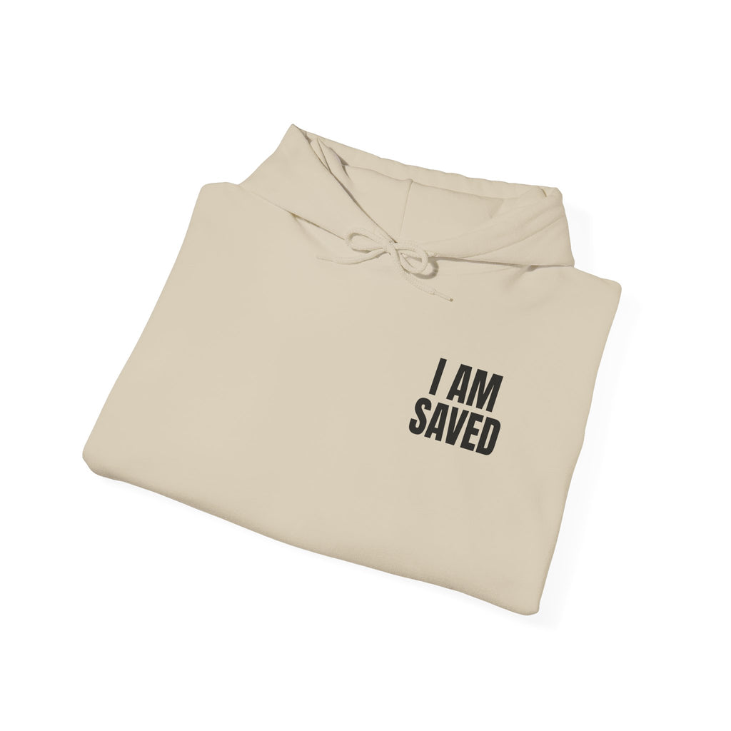 Saved Christian Hoodie — "I Am Saved" Faith Pullover (Ephesians 2:8-9)