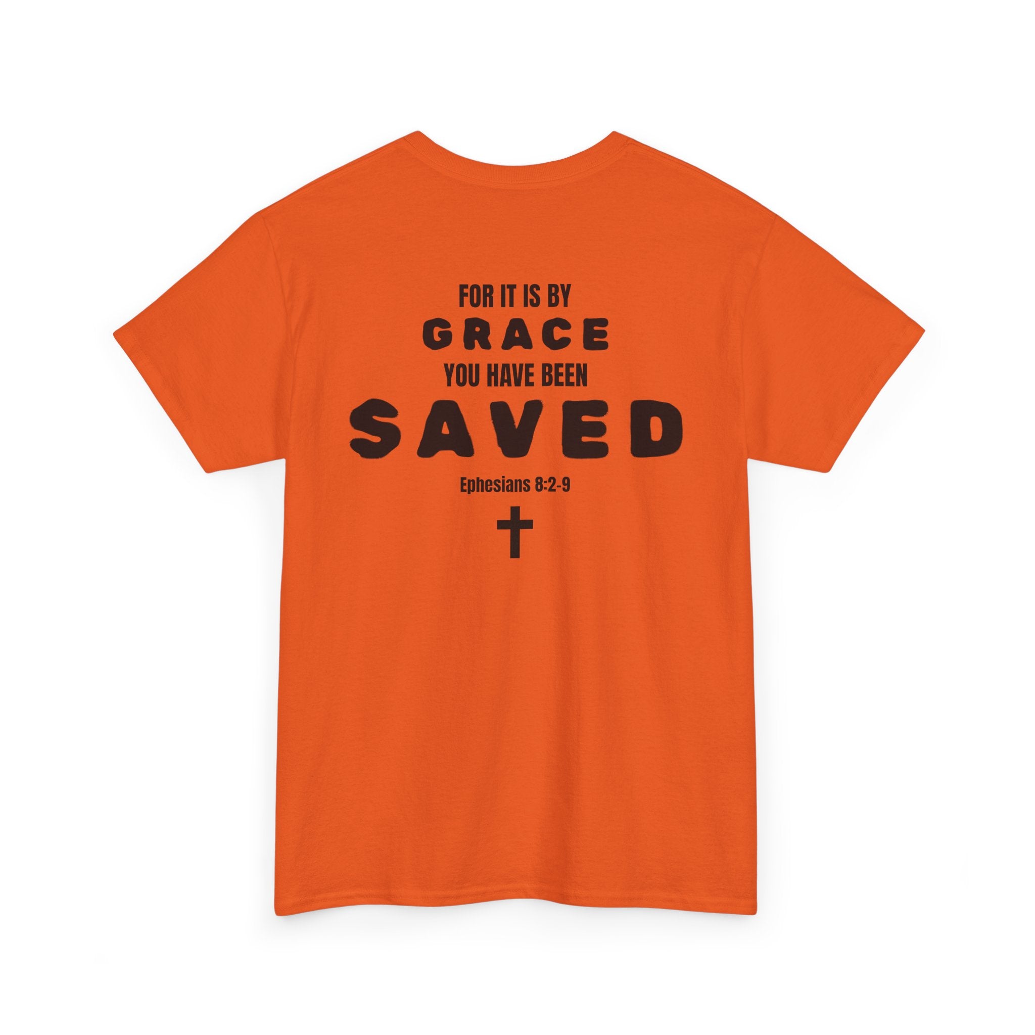 Saved Christian T‑Shirt — “I Am Saved” Bible Verse Tee (Ephesians 2:8)