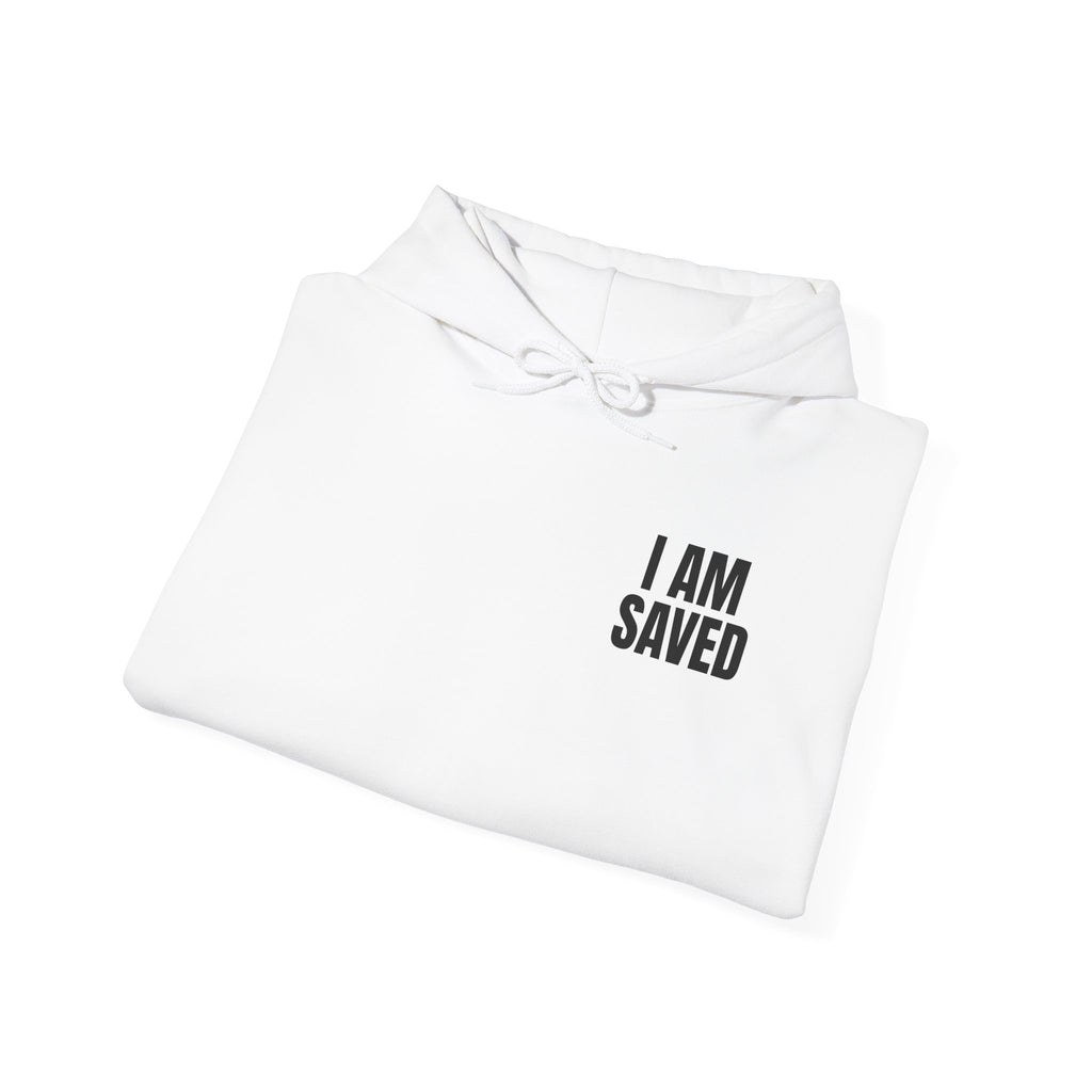 Saved Christian Hoodie — "I Am Saved" Faith Pullover (Ephesians 2:8-9)
