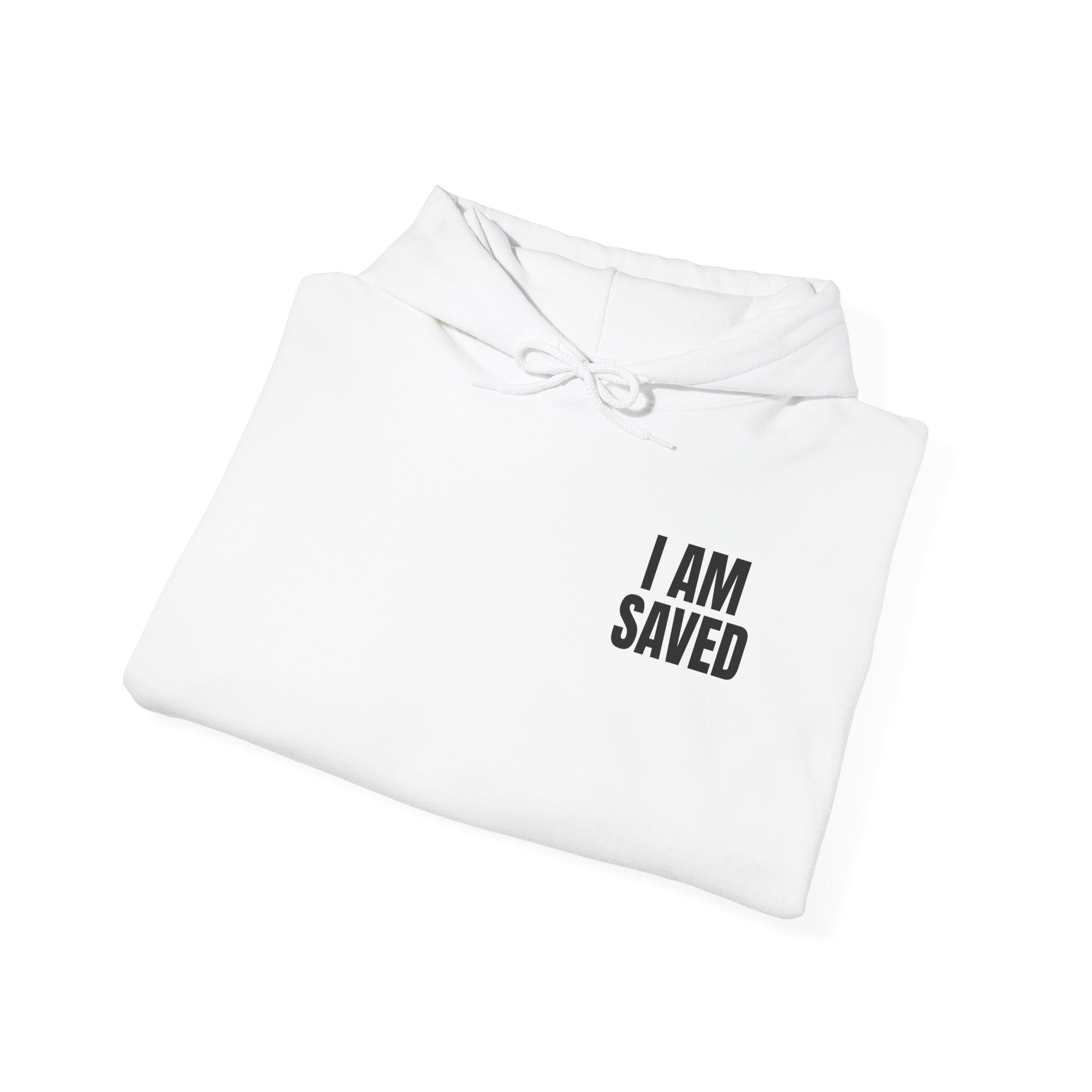 Saved Christian Hoodie — "I Am Saved" Faith Pullover (Ephesians 2:8-9)