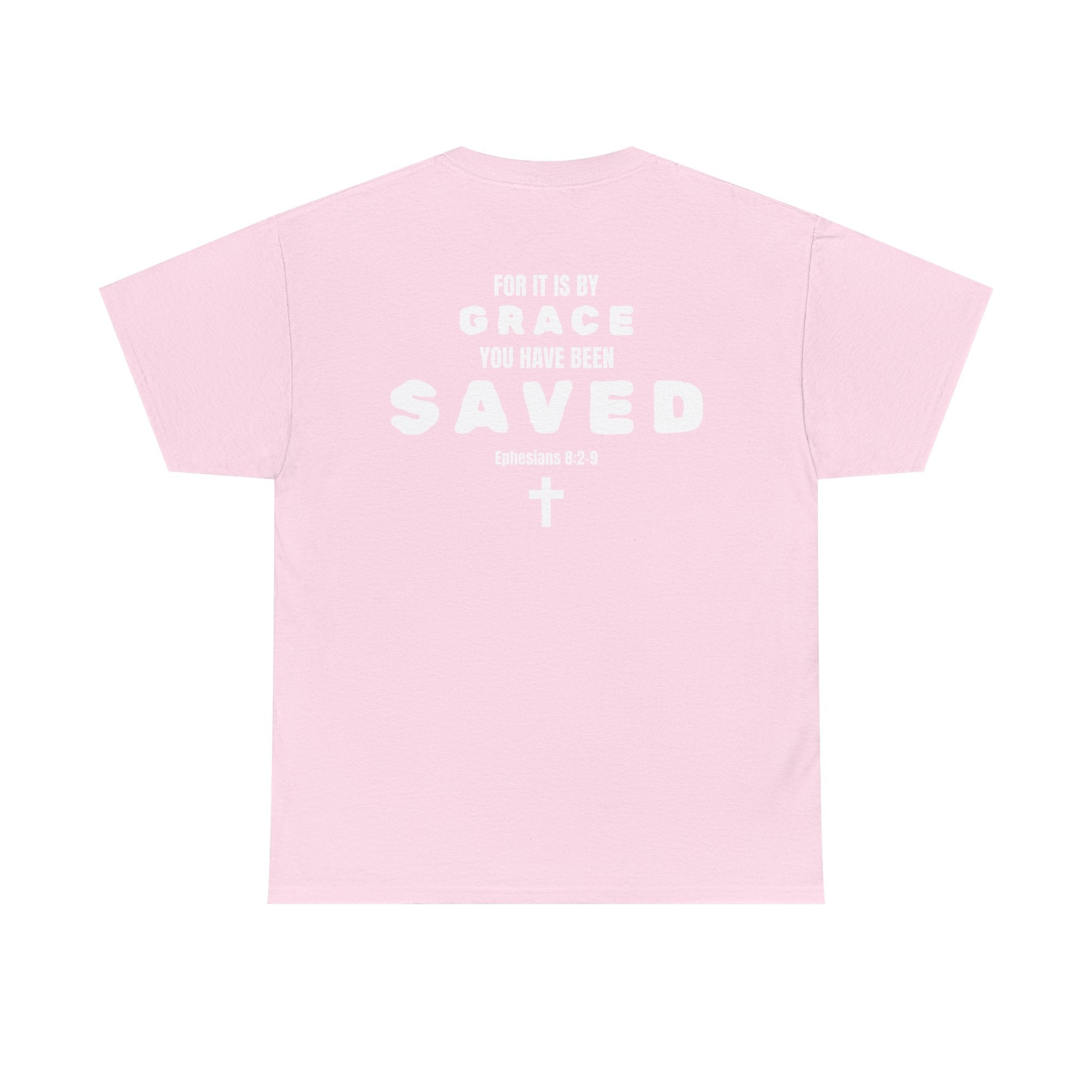 Saved Christian T‑Shirt — “I Am Saved” Bible Verse Tee (Ephesians 2:8)
