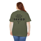 Saved Christian T‑Shirt — “I Am Saved” Bible Verse Tee (Ephesians 2:8)