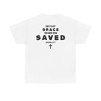 Saved Christian T‑Shirt — “I Am Saved” Bible Verse Tee (Ephesians 2:8)